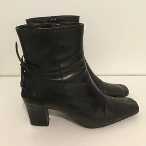 Elegant Black Heeled Boots